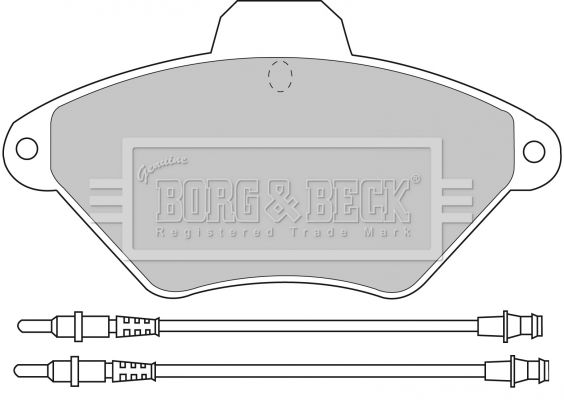 BORG & BECK Комплект тормозных колодок, дисковый тормоз BBP1468